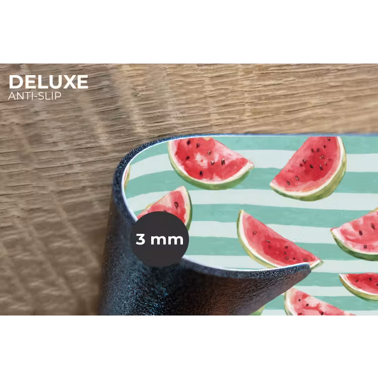 Placemat - 6 stuks - Watermeloen - Strepen - Groen — 4