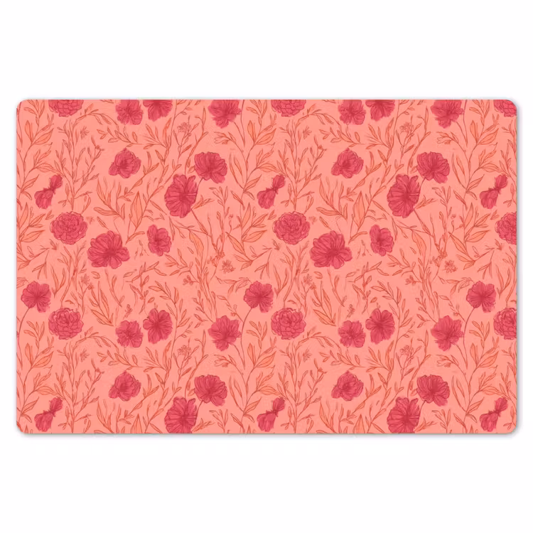 Placemat - 6 stuks - Weidebloemen - Romantisch - Roze — 7