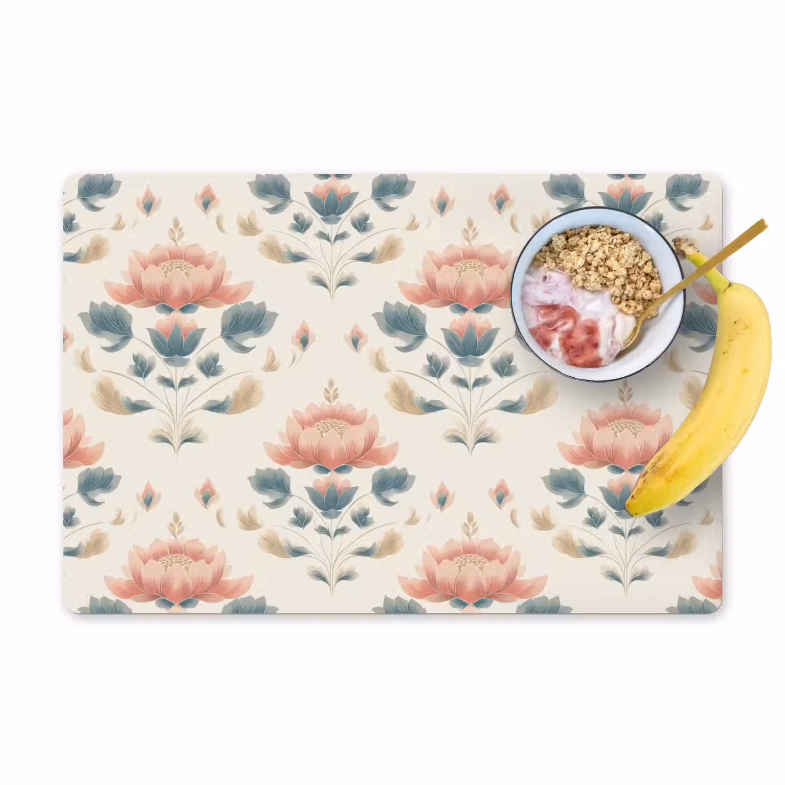 Placemat - 6 stuks - Lotus - Bloemen - Roze — 1