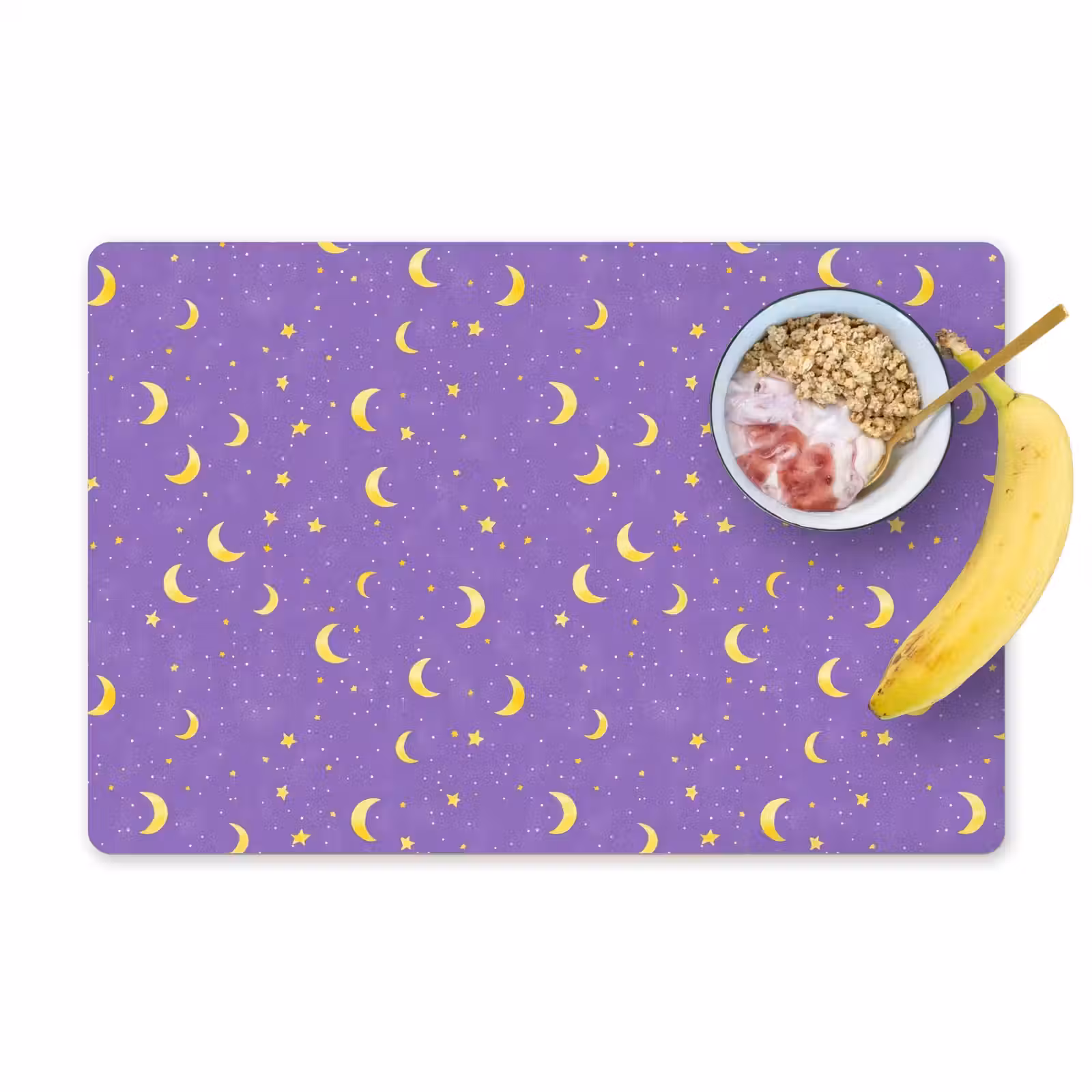Placemat - 6 stuks - Manen - Sterren - Paars — 1
