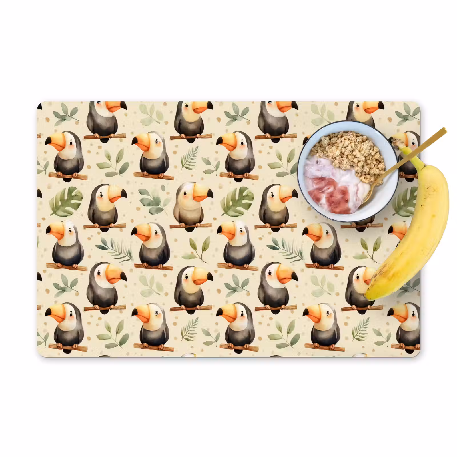 Placemat - 6 stuks - Toekans - Exotisch - Kleurrijk — 1