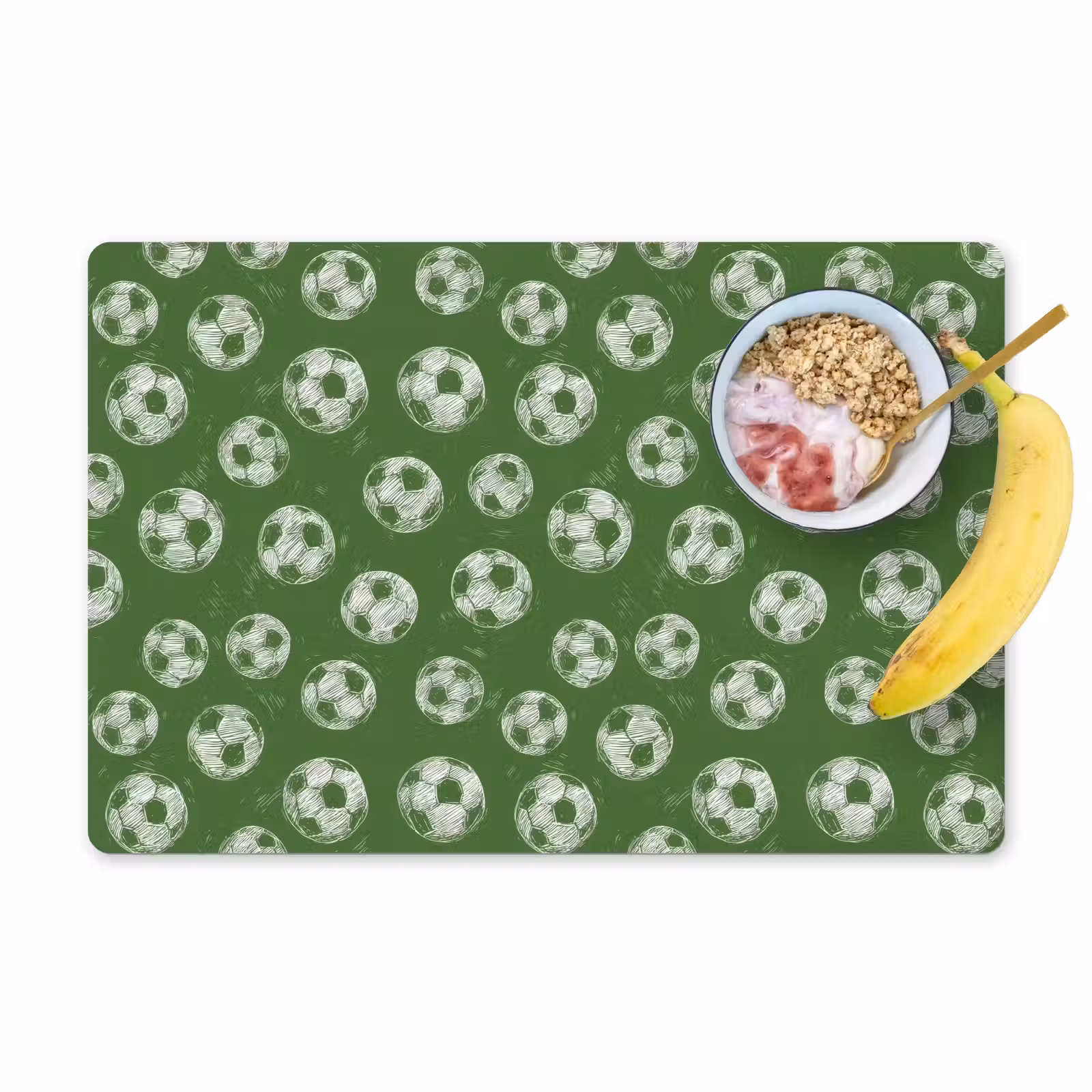 Placemat - 6 stuks - Voetbal - Sport - Groen — 1