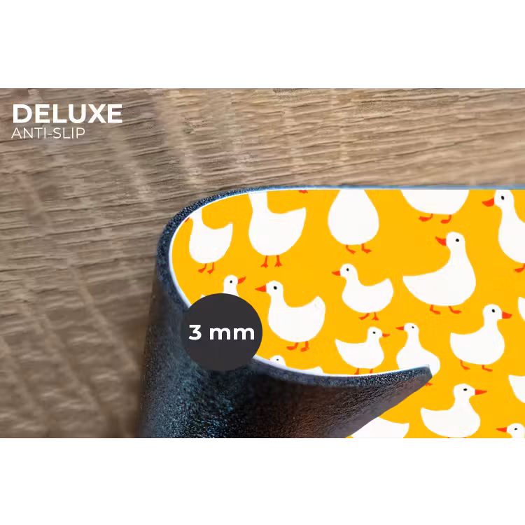 Placemat - 6 stuks - Eendjes - Patroon - Geel — 4