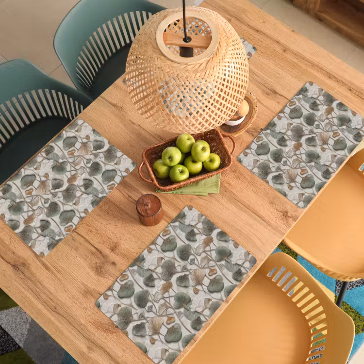 Placemat - 6 stuks - Elegant - Bladeren - Groen — 6