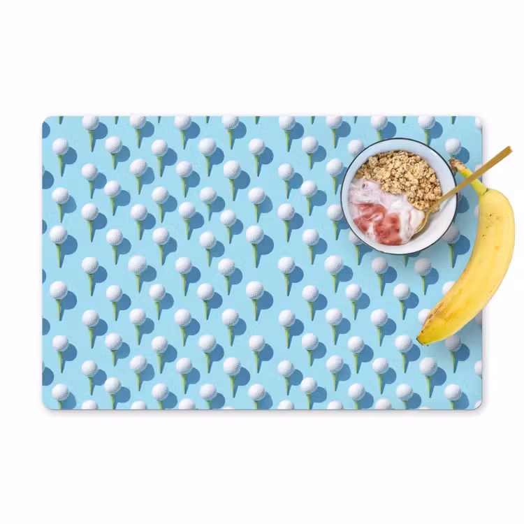 Placemat - 6 stuks - Golf - Ballen - Blauw — 1
