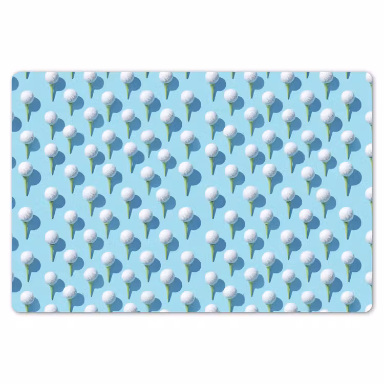 Placemat - 6 stuks - Golf - Ballen - Blauw — 7