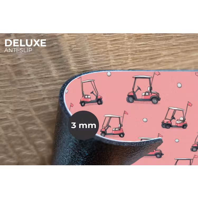 Placemat - 6 stuks - Golfkar - Retro - Roze — 4