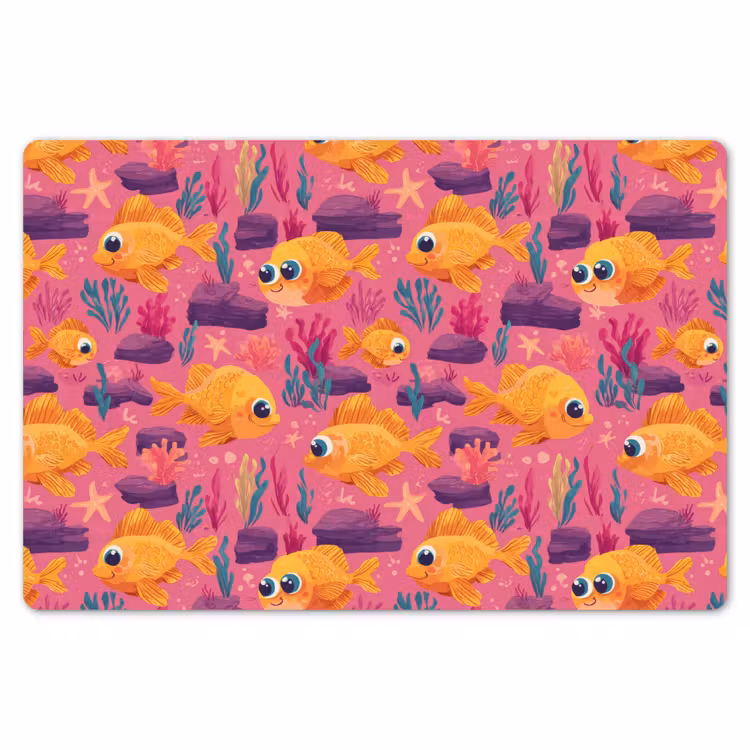 Placemat - 6 stuks - Goudvissen - Koraal - Kleurrijk — 7