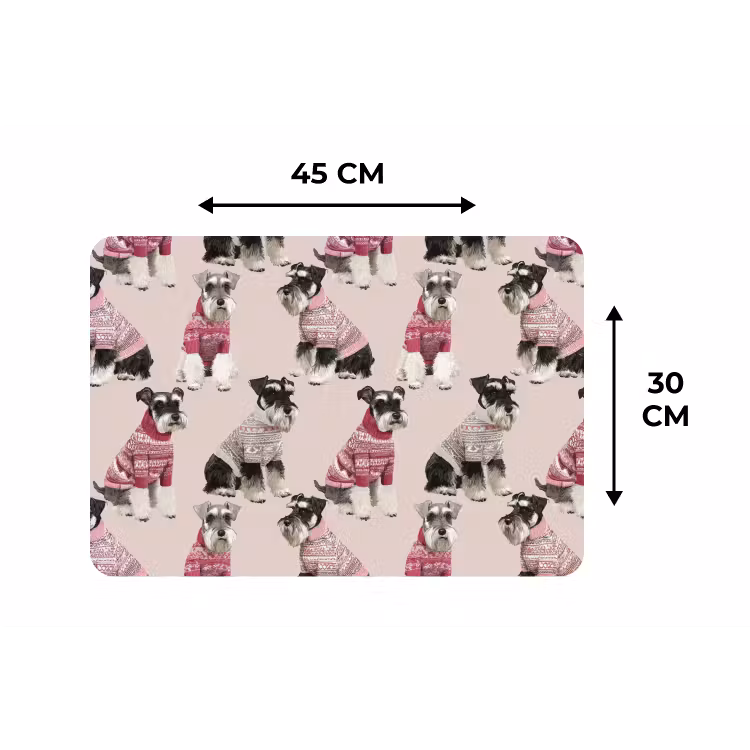 Placemat - 6 stuks - Honden - Truien - Rood — 3
