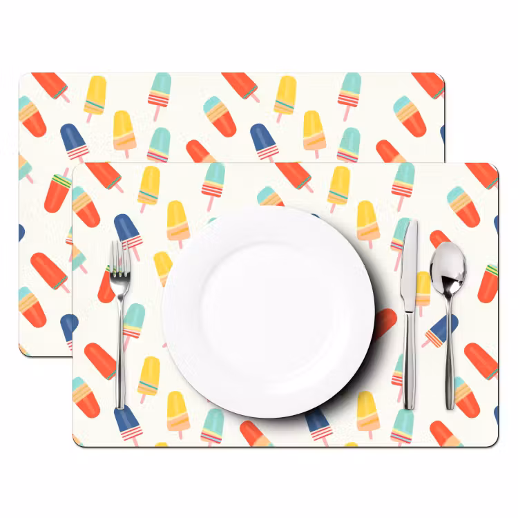 Placemat - 6 stuks - IJsjes - Speels - Kleurrijk — 2