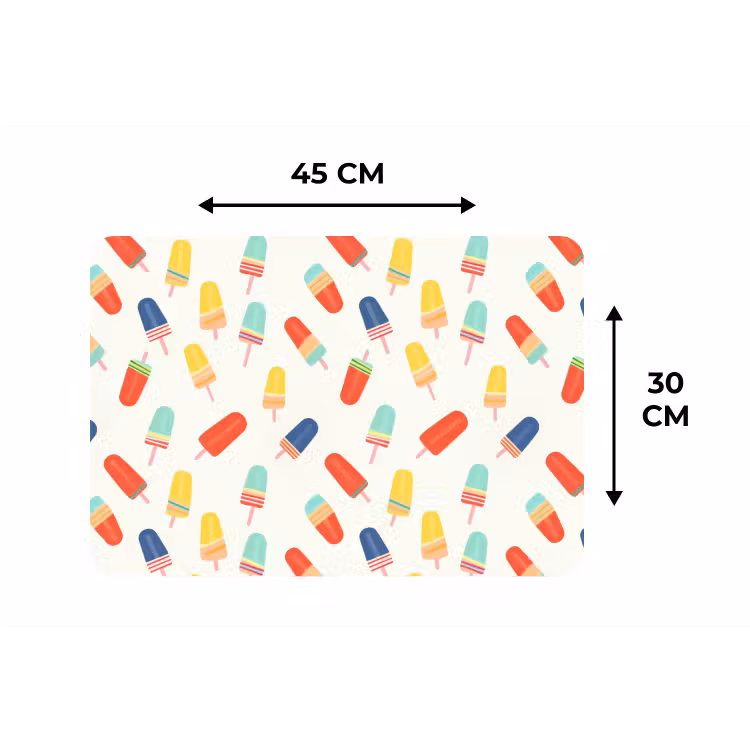 Placemat - 6 stuks - IJsjes - Speels - Kleurrijk — 3
