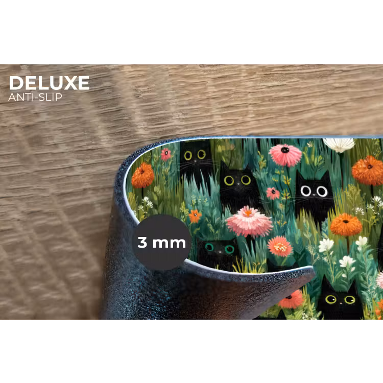 Placemat - 6 stuks - Katten - Bloemen - Kleurrijk — 4