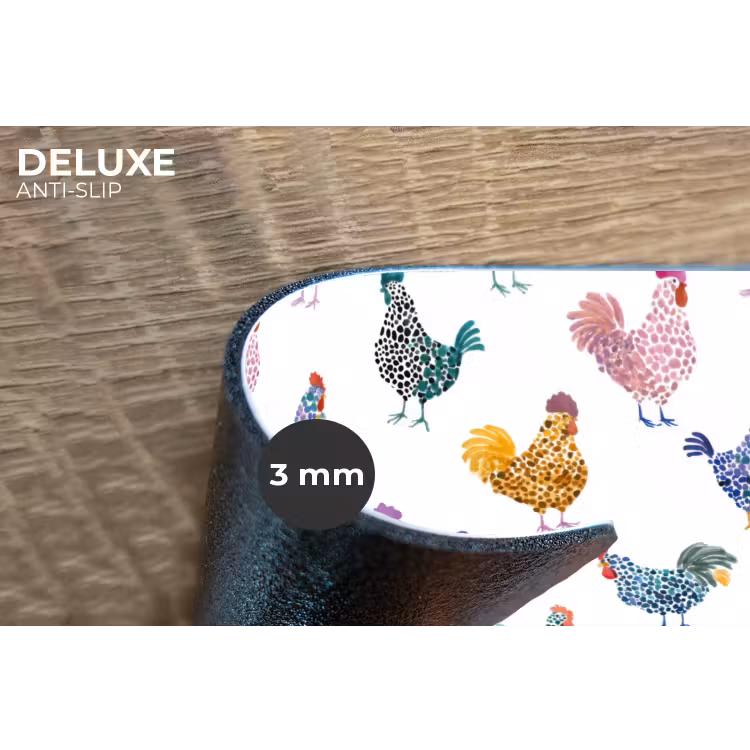 Placemat - 6 stuks - Kippen -Aquarel - Kleurrijk — 4