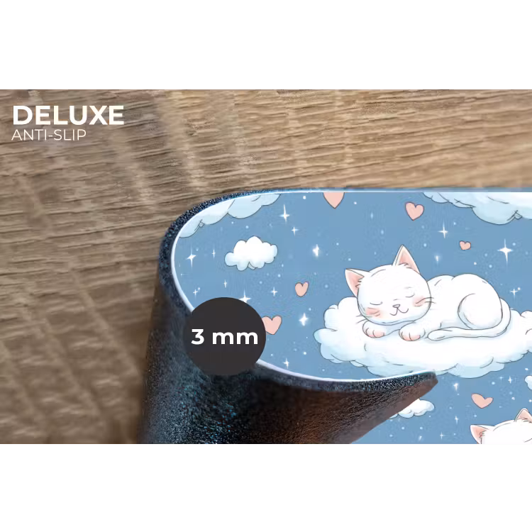 Placemat - 6 stuks - Kitten - Wolken - Blauw — 4