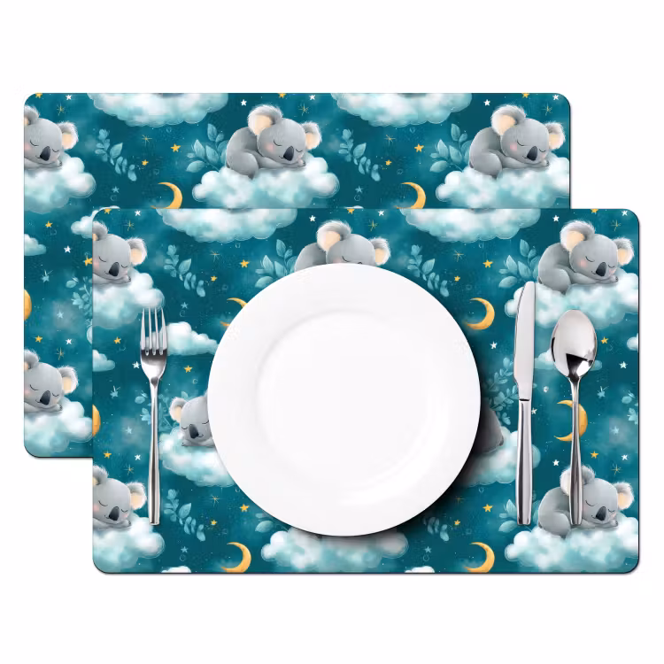 Placemat - 6 stuks - Koala's - Betoverend - Blauw — 2