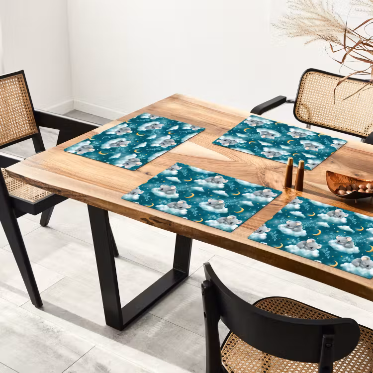 Placemat - 6 stuks - Koala's - Betoverend - Blauw — 5