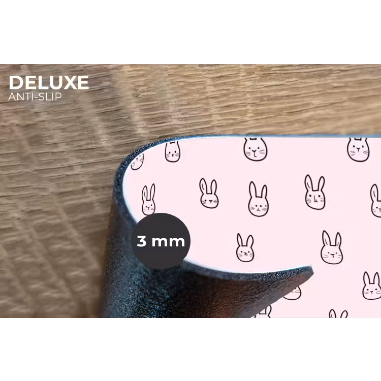 Placemat - 6 stuks - Konijnen - Minimalistisch - Roze — 4