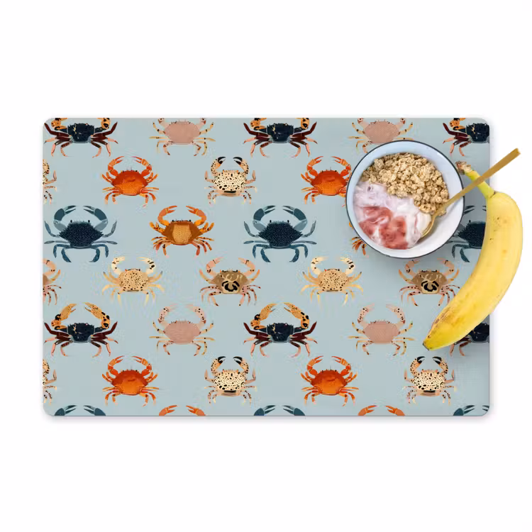 Placemat - 6 stuks - Krabben - Speels - Kleurrijk — 1