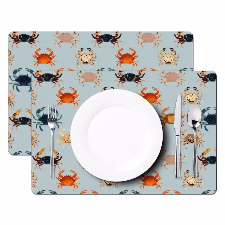Placemat - 6 stuks - Krabben - Speels - Kleurrijk — 2