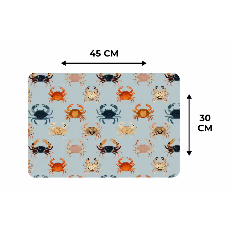 Placemat - 6 stuks - Krabben - Speels - Kleurrijk — 3