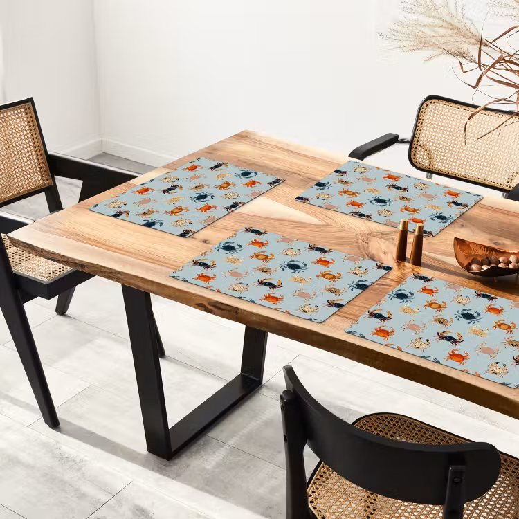 Placemat - 6 stuks - Krabben - Speels - Kleurrijk — 5