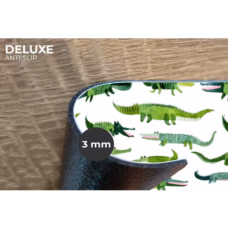 Placemat - 6 stuks - krokodillen - Speels - Groen — 4