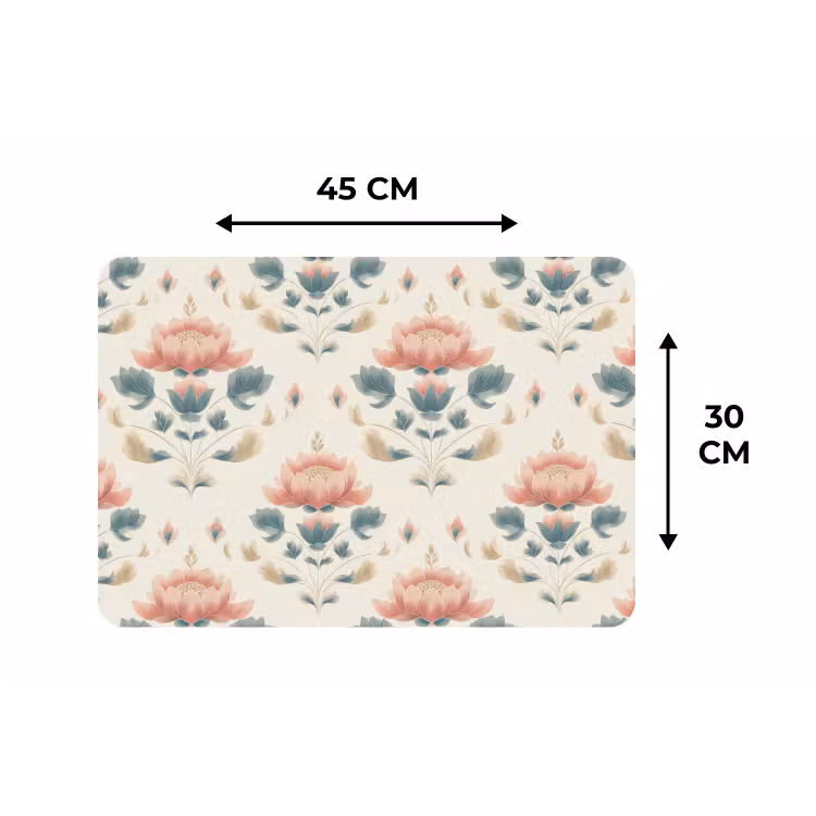 Placemat - 6 stuks - Lotus - Bloemen - Roze — 3