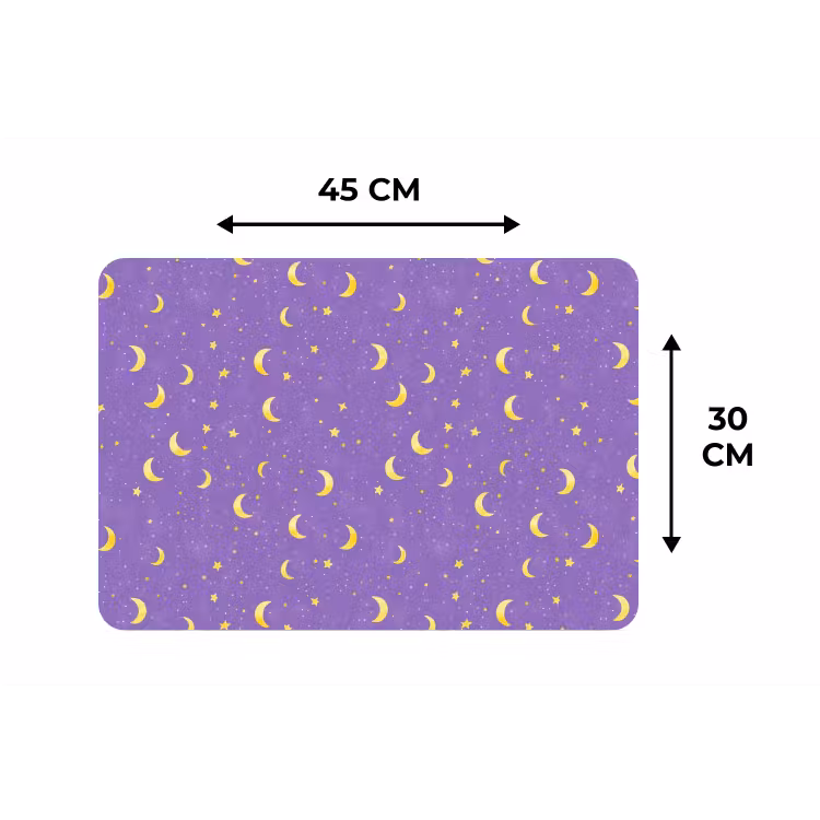 Placemat - 6 stuks - Manen - Sterren - Paars — 3