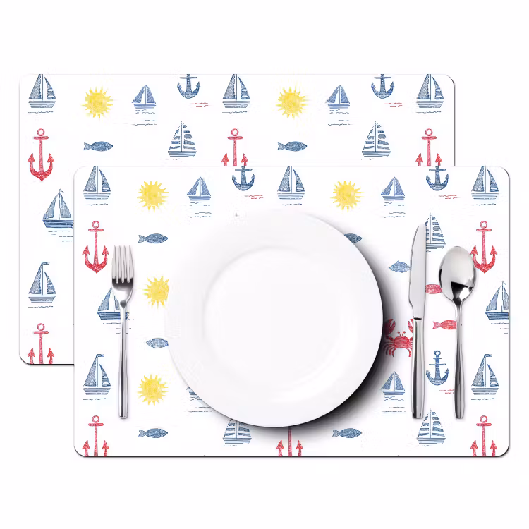 Placemat - 6 stuks - Nautisch - Illustraties - Kleurrijk — 2