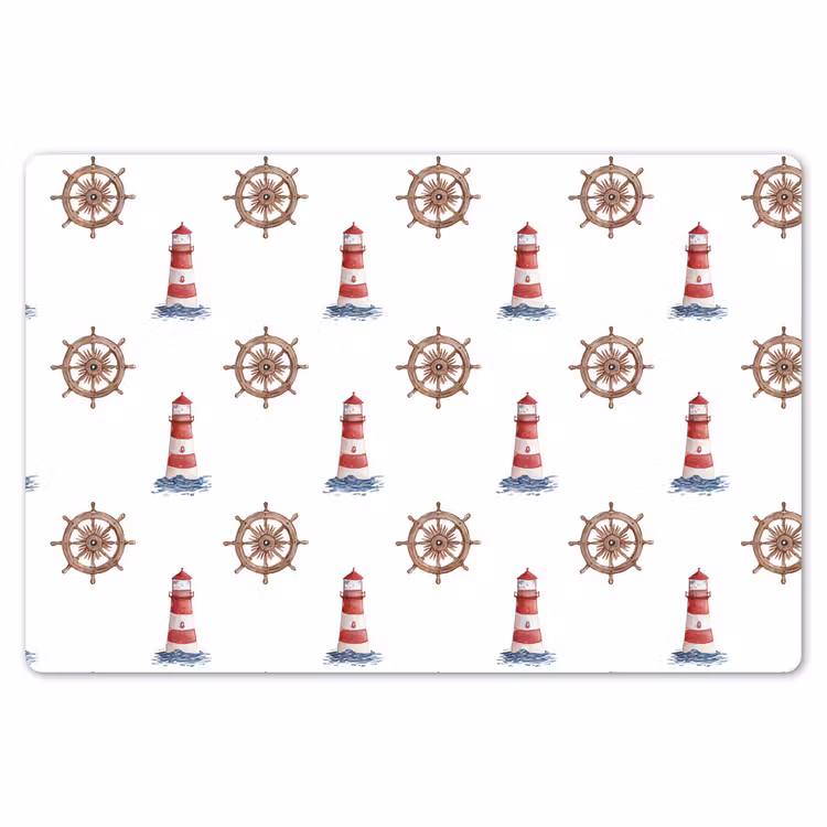 Placemat - 6 stuks - Nautisch - Klassiek - Rood — 7