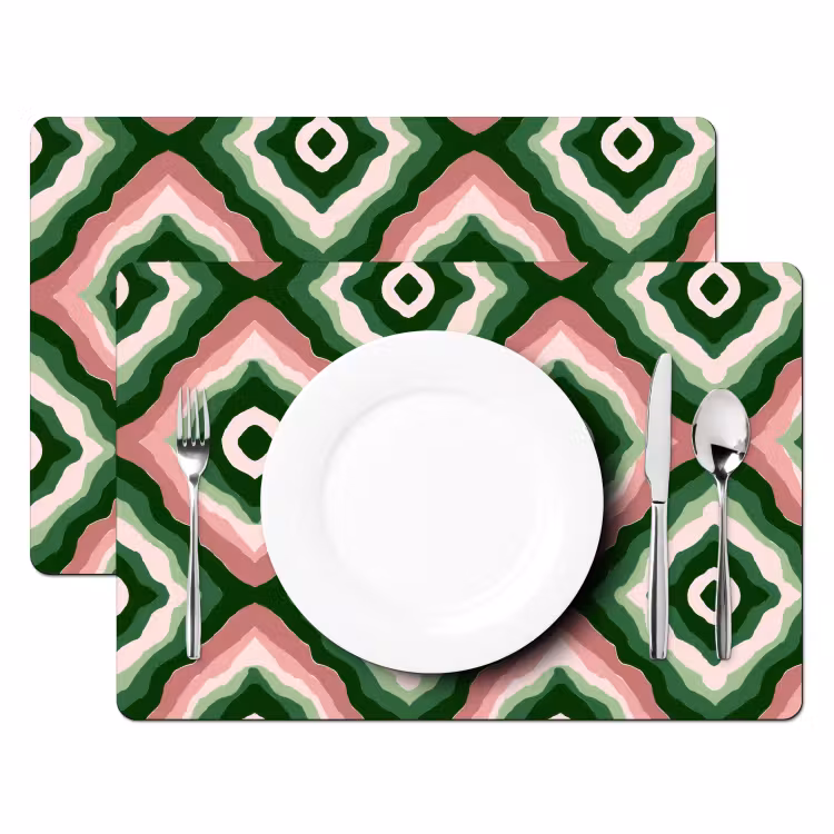 Placemat - 6 stuks - Ontwerp - Organisch - Kleurrijk — 2