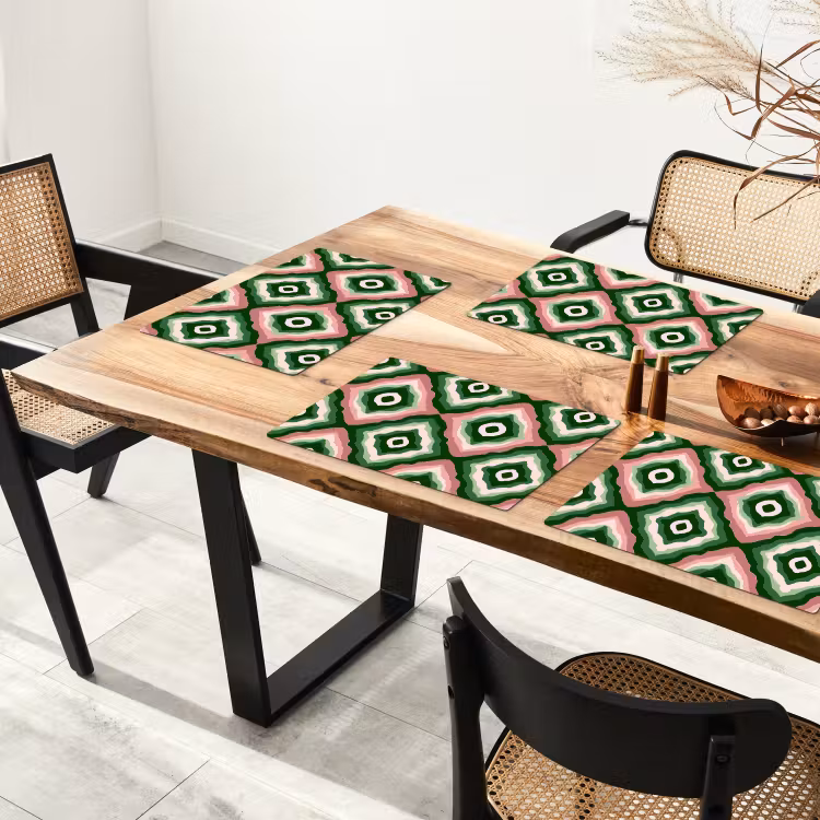 Placemat - 6 stuks - Ontwerp - Organisch - Kleurrijk — 5