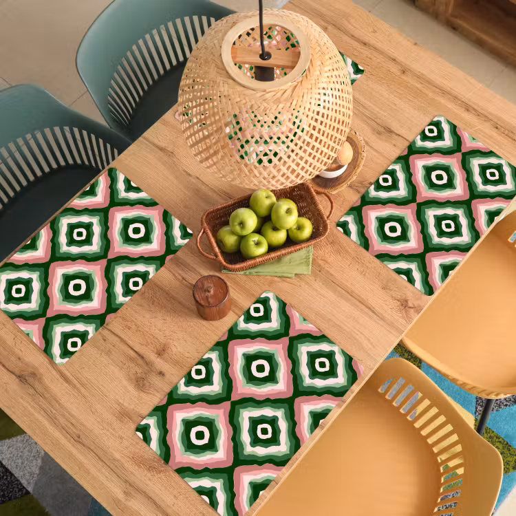 Placemat - 6 stuks - Ontwerp - Organisch - Kleurrijk — 6