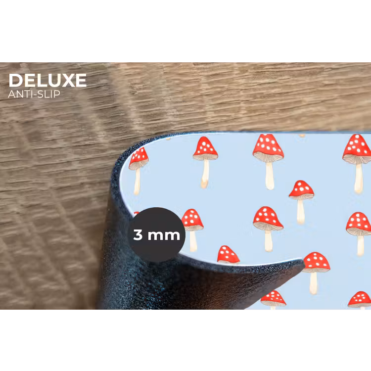 Placemat - 6 stuks - Paddenstoel -Sprookje - Blauw — 4