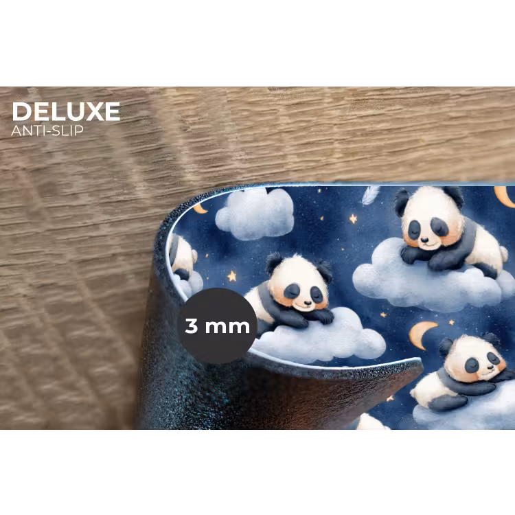 Placemat - 6 stuks - Panda's - Slapen - Blauw — 4