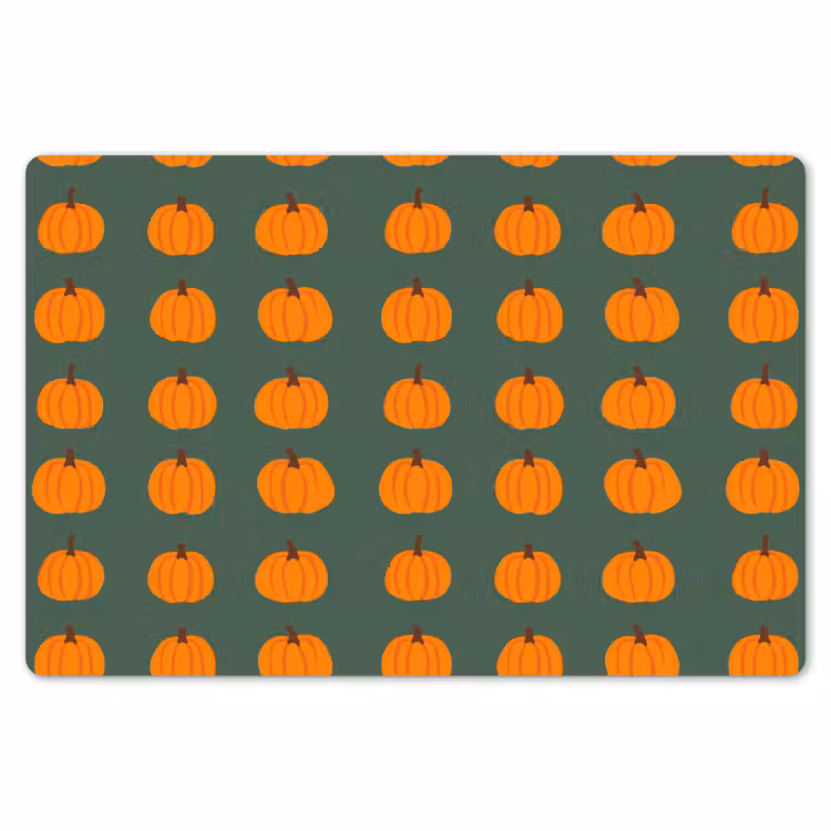 Placemat - 6 stuks - Pompoen - Patroon - Oranje — 7