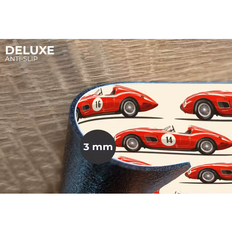 Placemat - 6 stuks - Raceauto - Retro - Rood — 4