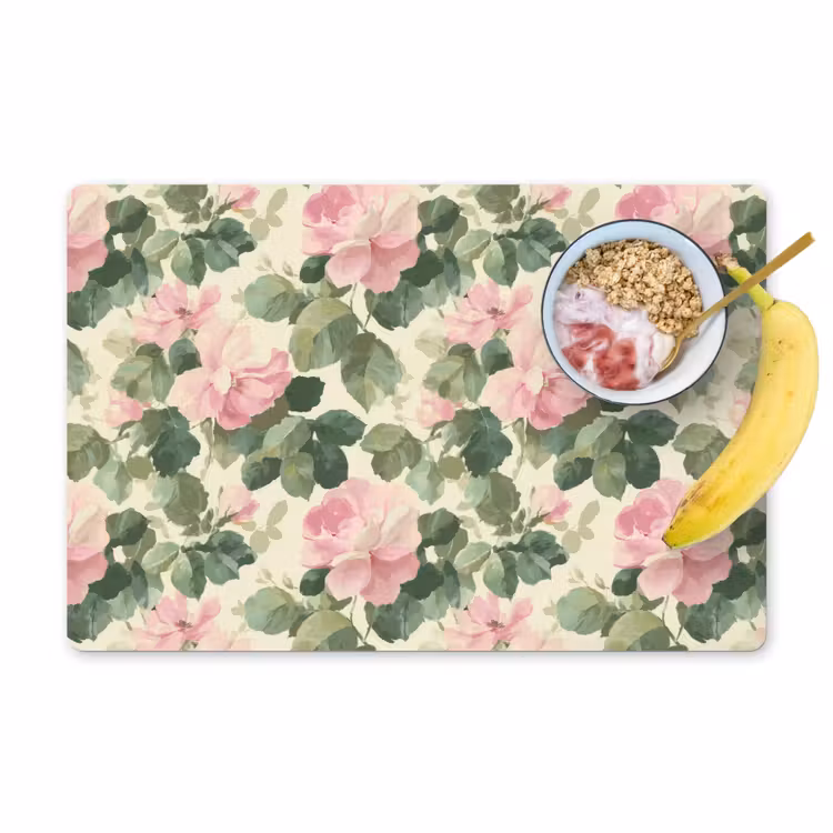 Placemat - 6 stuks - Rozen - Botanisch - Roze — 1