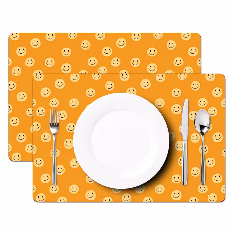Placemat - 6 stuks - Smileys - Retro - Heel — 2