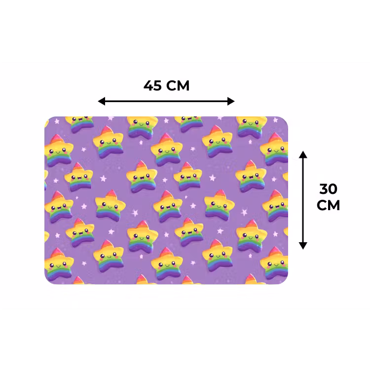 Placemat - 6 stuks - Sterren - Regenboog - Paars — 3