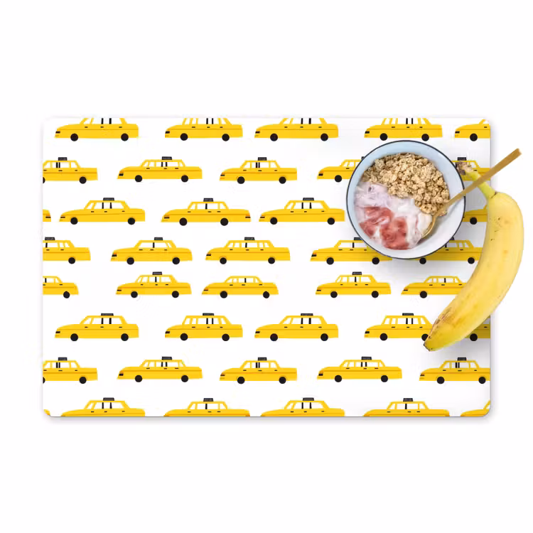 Placemat - 6 stuks - Taxi - Iconisch - Geel — 1