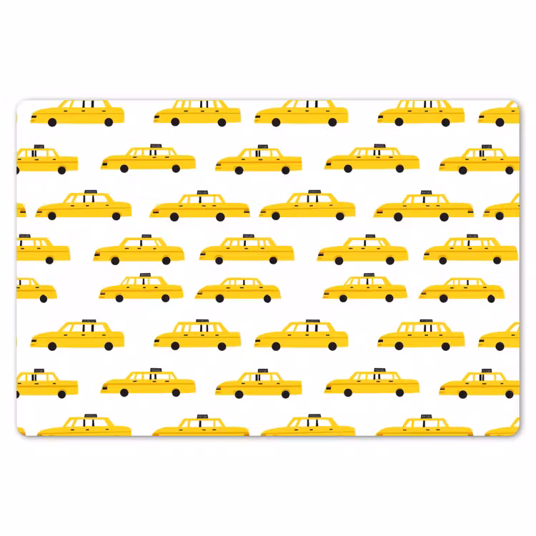Placemat - 6 stuks - Taxi - Iconisch - Geel — 7