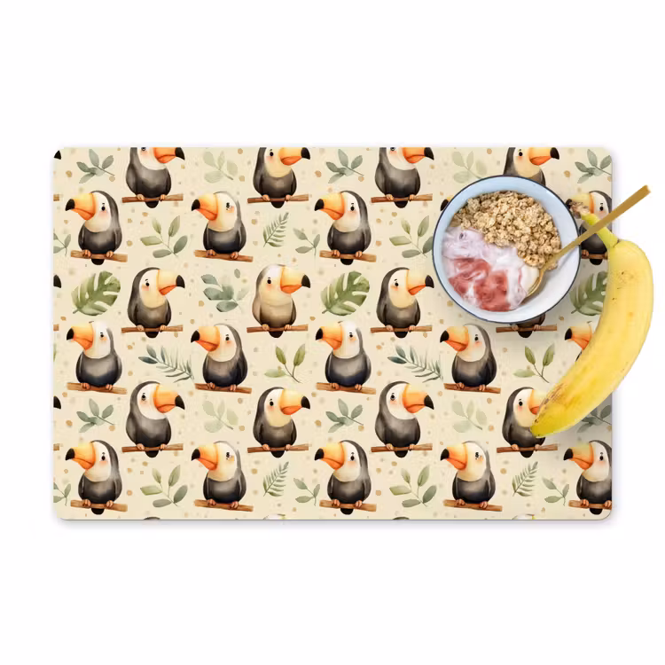 Placemat - 6 stuks - Toekans - Exotisch - Kleurrijk — 1