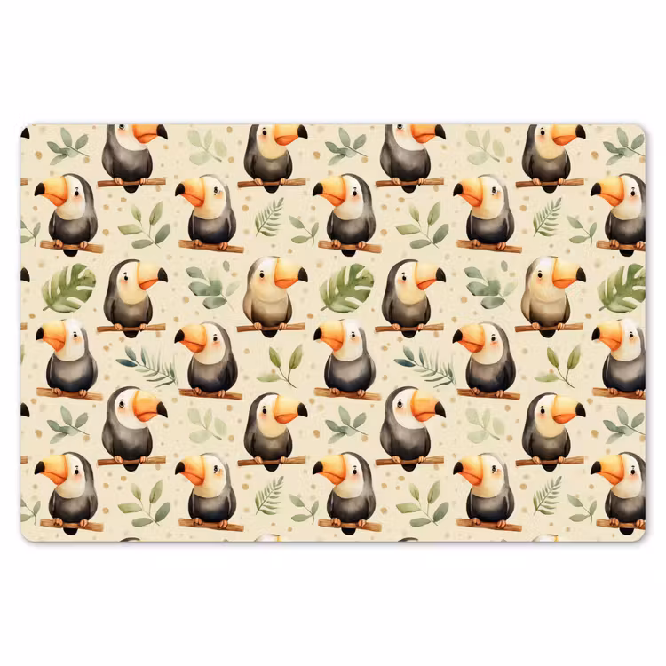 Placemat - 6 stuks - Toekans - Exotisch - Kleurrijk — 7