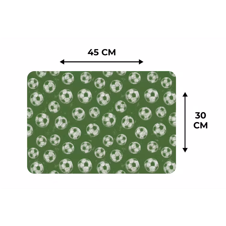 Placemat - 6 stuks - Voetbal - Sport - Groen — 3