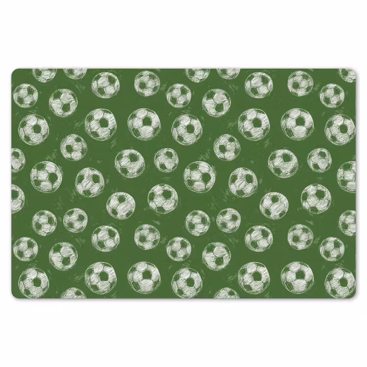 Placemat - 6 stuks - Voetbal - Sport - Groen — 7