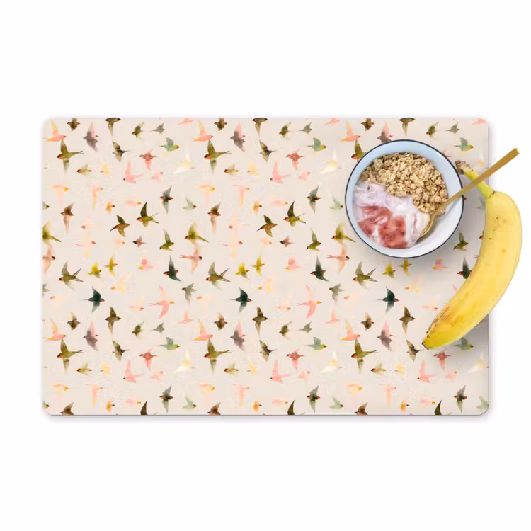Placemat - 6 stuks - Vogels - Vliegen - Kleurrijk — 1
