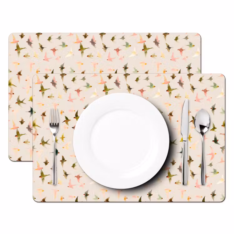 Placemat - 6 stuks - Vogels - Vliegen - Kleurrijk — 2
