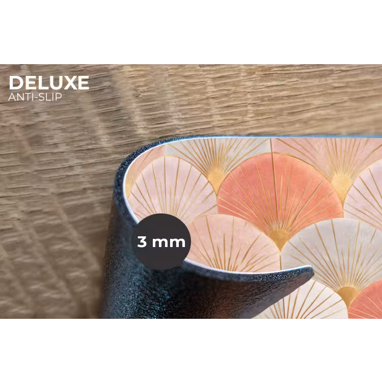 Placemat - 6 stuks - Waaiers - Goud - Roze — 4