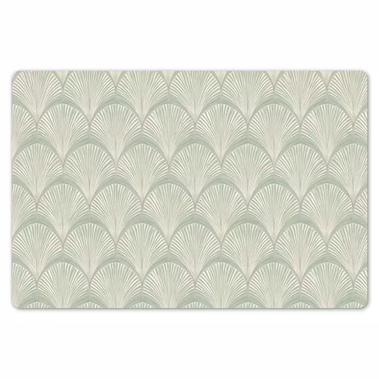 Placemat - 6 stuks - Waaiers - Patroon - Groen — 7